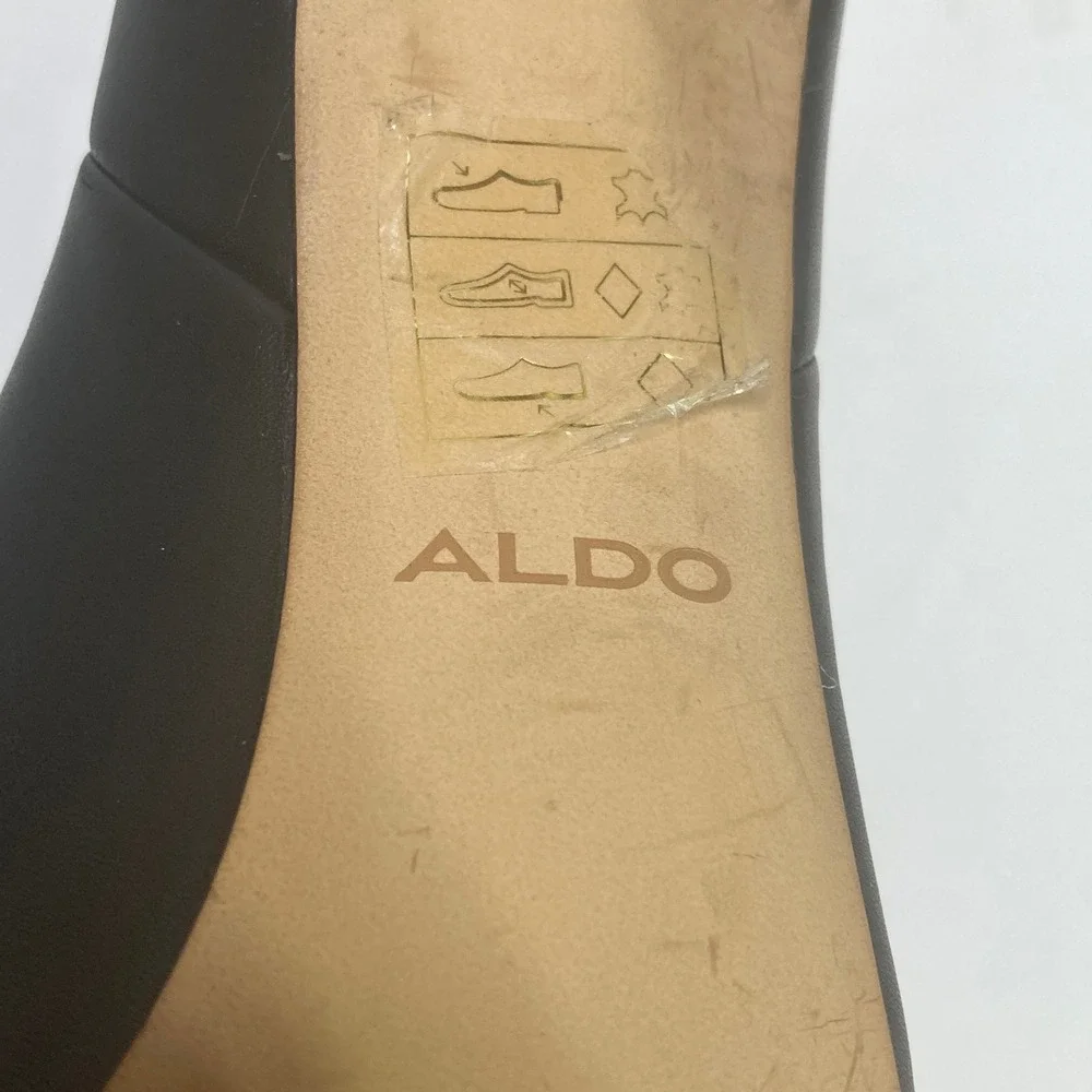 Aldo Black Leather Pointed Toe Stiletto Heel Shootie Booties Womens 8.5 US 39 EU
